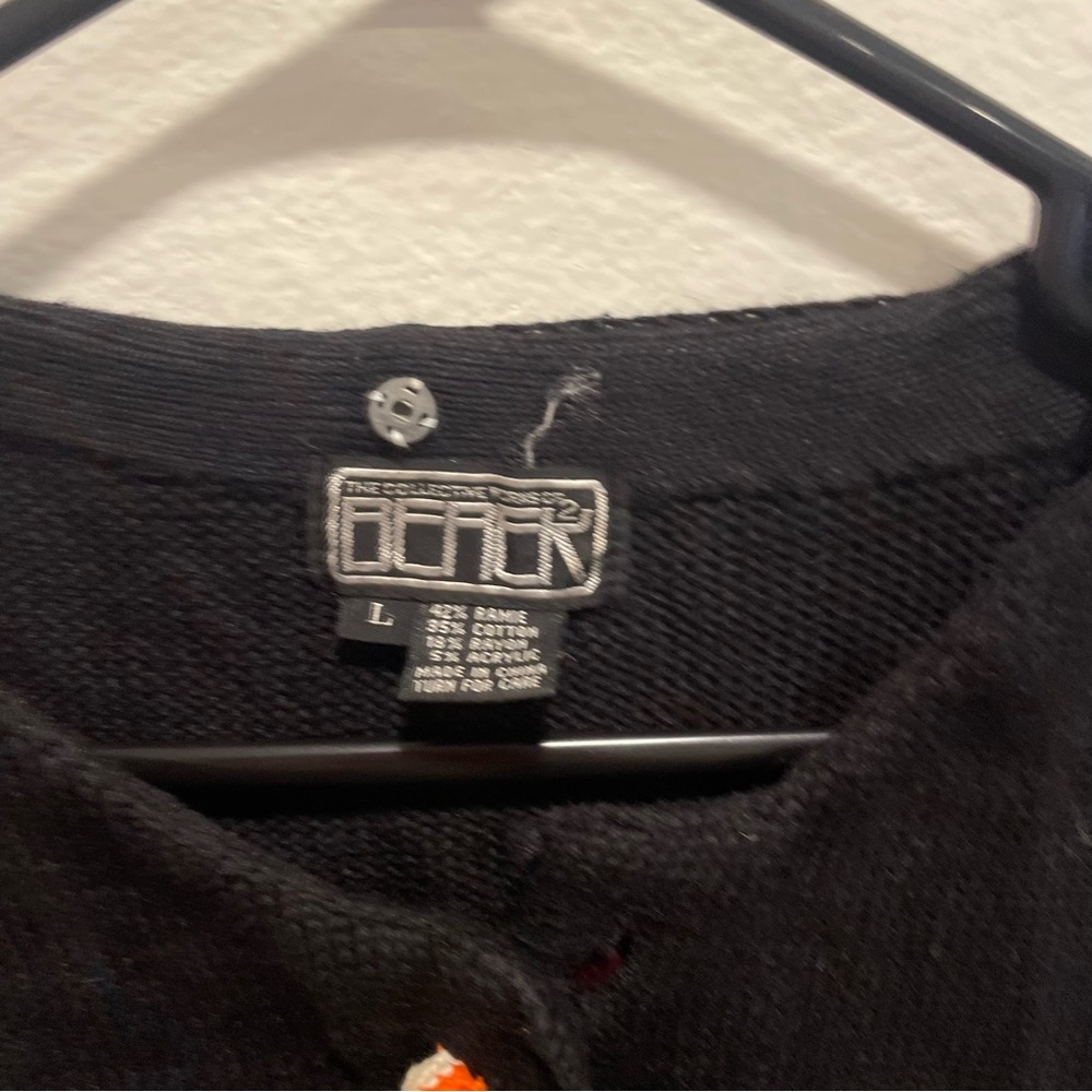 berek Black Sweater Vest with Orange and Blue Accents - Picture 9 of 10